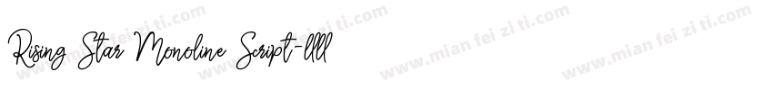 Rising Star Monoline Script字体转换
